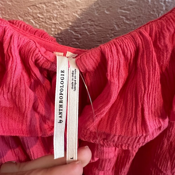 Anthropologie Pink Dress w/Cutout - Picture 6 of 7